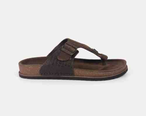 men brown casual slippers